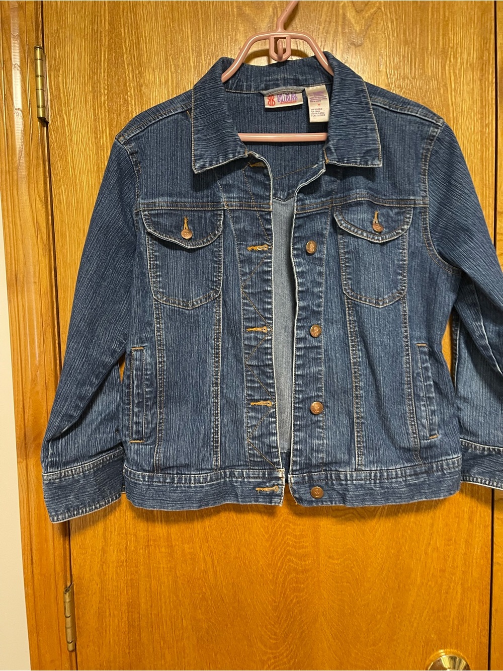 Vintage 90s Bill Blass trucker Classic Blue Denim Jacket - Women